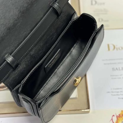 Dior Women Small 30 Montaigne Avenue Top Handle Bag Black Ribbed Calfskin - 图片 8