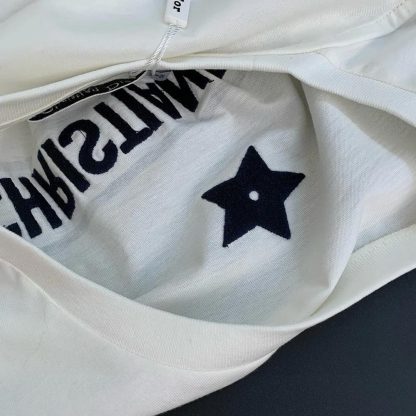 Dior Men T-Shirt White Cotton Jersey with Signature - 图片 8