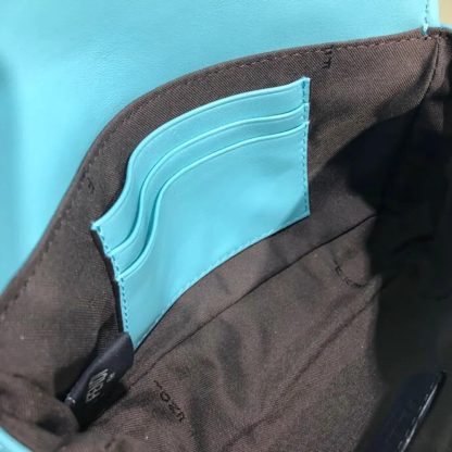 Fendi Women Baguette Mini Blue Nappa Leather Bag with FF Motif - 图片 10