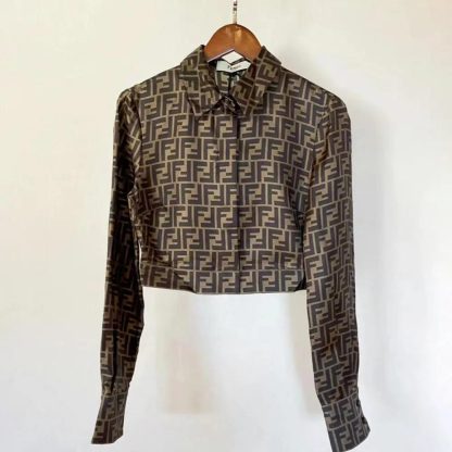 Fendi Women Brown FF Twill Top FS8210A8G3F1440 - 图片 2