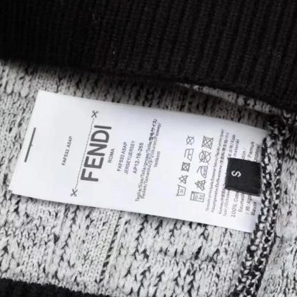 Fendi Men Cardigan Black FF Cashmere Cardigan - 图片 7