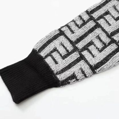 Fendi Men Cardigan Black FF Cashmere Cardigan - 图片 8