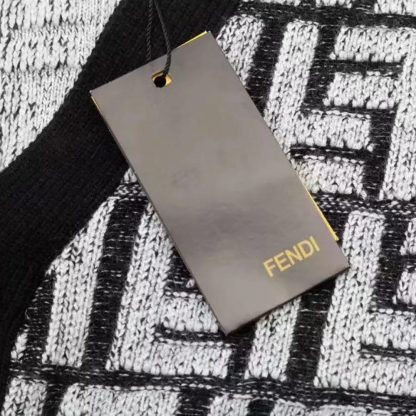 Fendi Men Cardigan Black FF Cashmere Cardigan - 图片 6