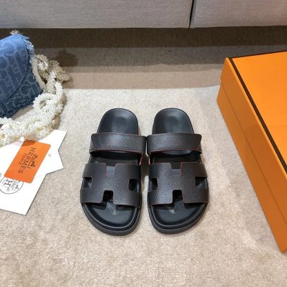 Hermes Unisex Chypre Sandal-Black H222100Zv02360 - 图片 2