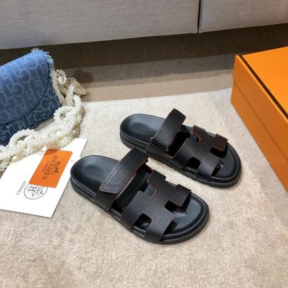 Hermes Unisex Chypre Sandal-Black H222100Zv02360 - 图片 3