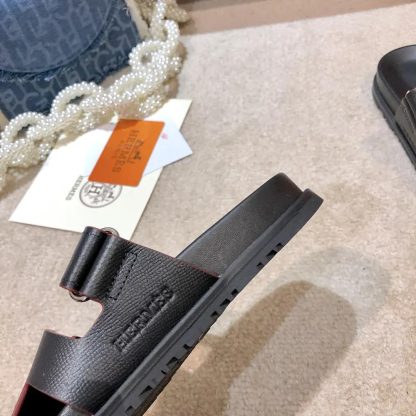 Hermes Unisex Chypre Sandal-Black H222100Zv02360 - 图片 8