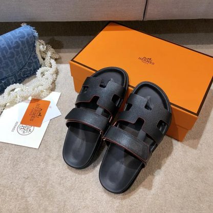 Hermes Unisex Chypre Sandal-Black H222100Zv02360 - 图片 6
