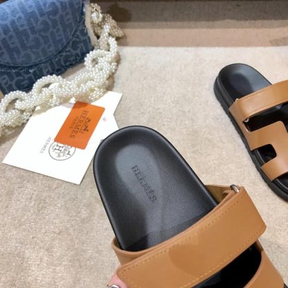 Hermes Unisex Chypre Sandal-Brown H222299ZvA3360 - 图片 8