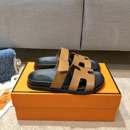 Hermes Unisex Chypre Sandal-Brown H222299ZvA3360 - 图片 7