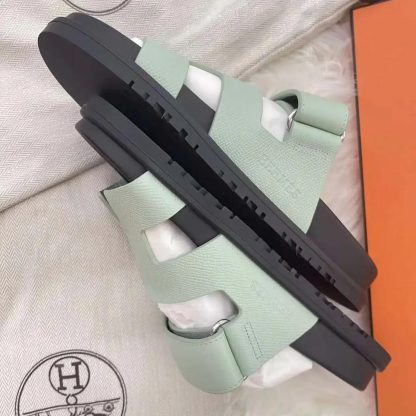 Hermes Unisex Chypre Sandal-Light Green H231295ZvDF350 - 图片 5