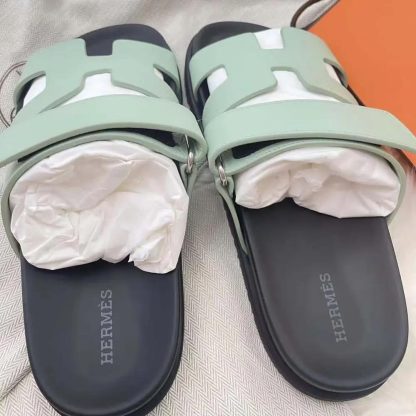 Hermes Unisex Chypre Sandal-Light Green H231295ZvDF350 - 图片 6