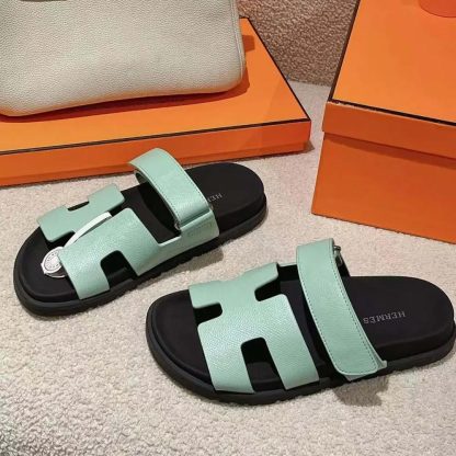 Hermes Unisex Chypre Sandal-Light Green H231295ZvDF350 - 图片 2