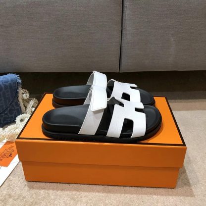 Hermes Unisex Chypre Sandal-White H222100Zv90380 - 图片 7