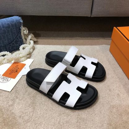 Hermes Unisex Chypre Sandal-White H222100Zv90380 - 图片 2