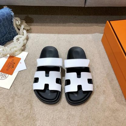 Hermes Unisex Chypre Sandal-White H222100Zv90380 - 图片 3