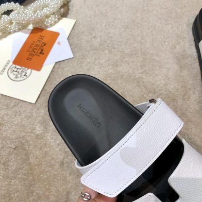 Hermes Unisex Chypre Sandal-White H222100Zv90380 - 图片 10
