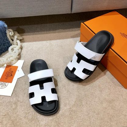 Hermes Unisex Chypre Sandal-White H222100Zv90380 - 图片 5