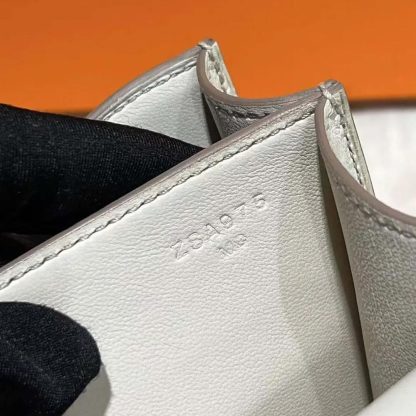 Hermes Women Constance 19 Bag Nata Ostrich Leather-WhiteSilver - 图片 5