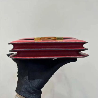 Hermes Women Constance 24 Bag Box Leather-RedGold - 图片 6