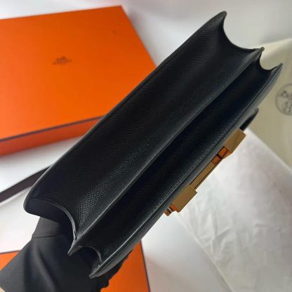 Hermes Women Constance 24 Bag Epsom Leather-BlackGold - 图片 6