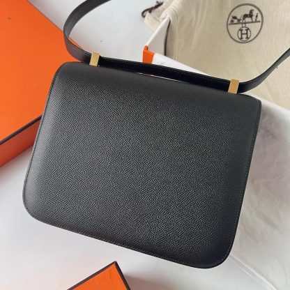 Hermes Women Constance 24 Bag Epsom Leather-BlackGold - 图片 4