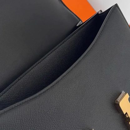 Hermes Women Constance 24 Bag Epsom Leather-BlackGold - 图片 8