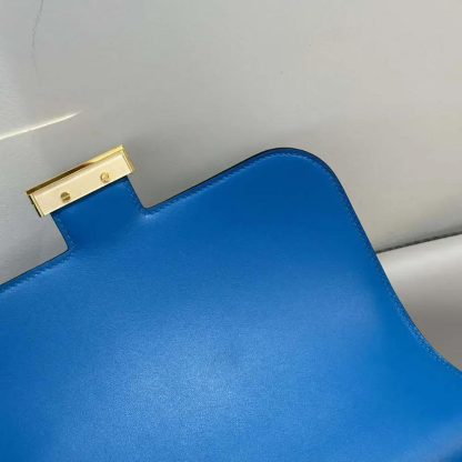 Hermes Women Constance 24 Bag Epsom Leather-BlueGold - 图片 9