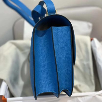 Hermes Women Constance 24 Bag Epsom Leather-BlueGold - 图片 5