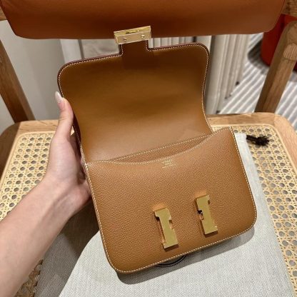 Hermes Women Constance 24 Bag Epsom Leather-BrownGold - 图片 4