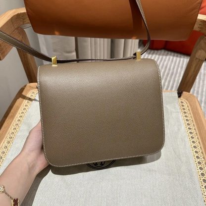 Hermes Women Constance 24 Bag Epsom Leather-GrayGold - 图片 3