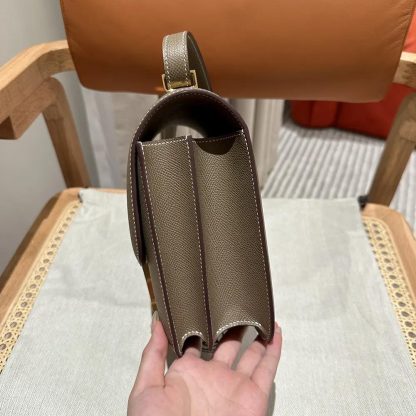 Hermes Women Constance 24 Bag Epsom Leather-GrayGold - 图片 4