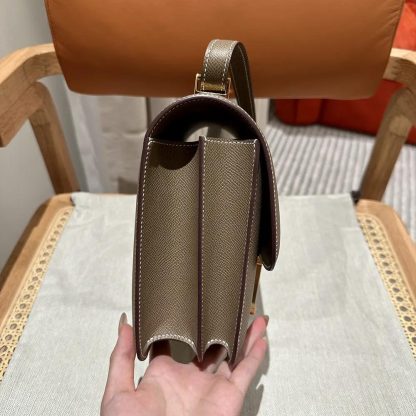 Hermes Women Constance 24 Bag Epsom Leather-GrayGold - 图片 5
