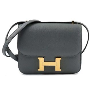 Hermes Women Constance 24 Bag Epsom Leather-GreyGold