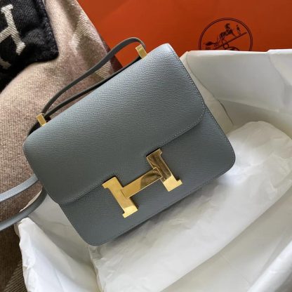 Hermes Women Constance 24 Bag Epsom Leather-GreyGold - 图片 2