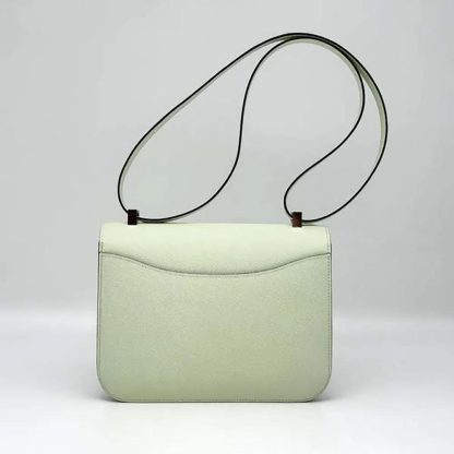 Hermes Women Constance 24 Bag Epsom Leather-LimeSilver - 图片 3