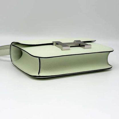 Hermes Women Constance 24 Bag Epsom Leather-LimeSilver - 图片 8
