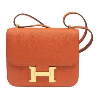 Hermes Women Constance 24 Bag Epsom Leather-OrangeGold