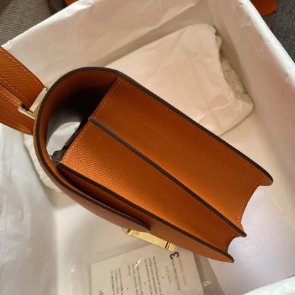 Hermes Women Constance 24 Bag Epsom Leather-OrangeGold - 图片 4