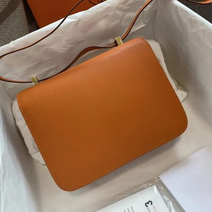 Hermes Women Constance 24 Bag Epsom Leather-OrangeGold - 图片 3