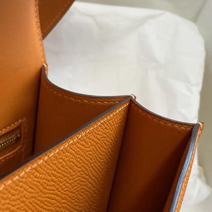 Hermes Women Constance 24 Bag Epsom Leather-OrangeGold - 图片 7