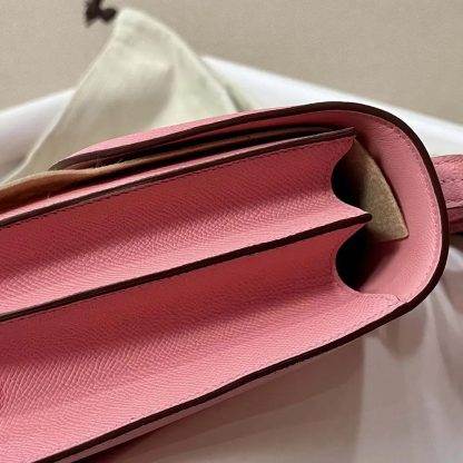 Hermes Women Constance 24 Bag Epsom Leather-PinkSilver - 图片 6