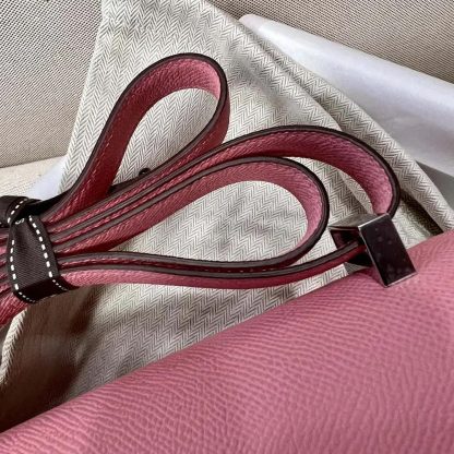 Hermes Women Constance 24 Bag Epsom Leather-PinkSilver - 图片 10