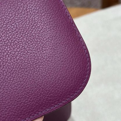 Hermes Women Constance 24 Bag Epsom Leather-PurpleGold - 图片 8