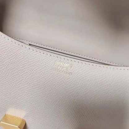 Hermes Women Constance 24 Bag Epsom Leather-WhiteGold - 图片 11