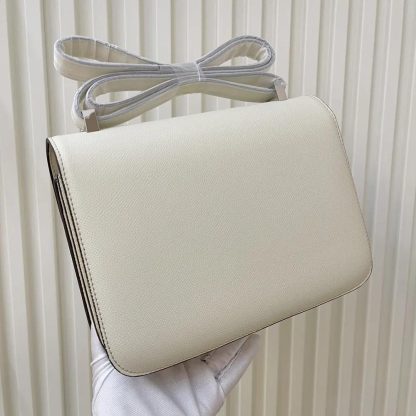 Hermes Women Constance 24 Bag Epsom Leather-WhiteSilver - 图片 6