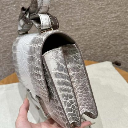 Hermes Women Constance 24 Himalaya Matte Niloticus Crocodile Palladium Hardware - 图片 4