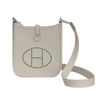 Hermes Women Evelyne 16 Amazone in Clemence Leather-BeigeSilver