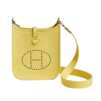 Hermes Women Evelyne 16 Amazone in Clemence Leather-YellowSilver