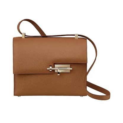 Hermes Women Verrou 21 Bag in Epsom Leather-BrownGold