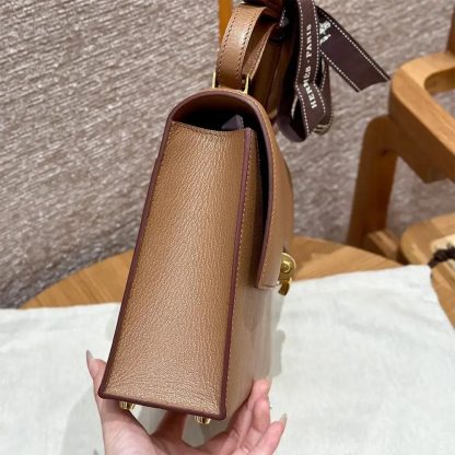 Hermes Women Verrou 21 Bag in Epsom Leather-BrownGold - 图片 5
